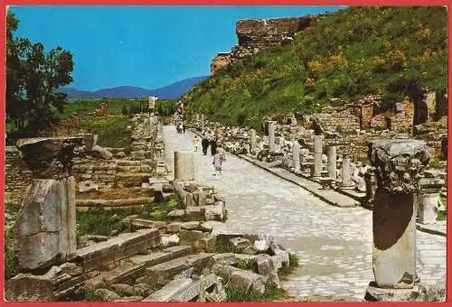 [Ansichtskarte] Türkei : Ephesus, Ruinen der Marmorstraße. 