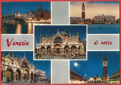 [Ansichtskarte] Italien - Venedig : Verschiedene Ansichten der Stadt bei Nacht /
Italie - Venise : Vues diverses de la ville la nuit /
Italy - Venice : Various views of the city at night. 