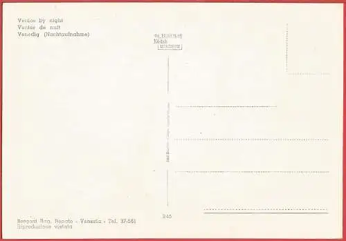 [Ansichtskarte] Italien - Venedig : Verschiedene Ansichten der Stadt bei Nacht. 