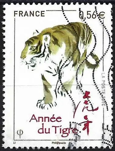 Frankreich (France) 2010 – Mi 4802 - YT 4433 - Tiger ( Tigre )