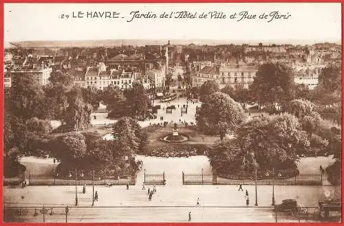 [Ansichtskarte] Seine-Maritime - Le Havre : Gärten des Rathauses /
Jardins de l'Hôtel de Ville /
Gardens of the town hall. 