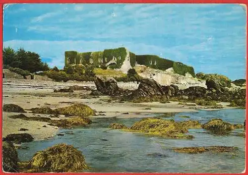 [Ansichtskarte] Manche - Chausey-Inseln : Port Hummer Strand und Schloss /
Iles Chausey, Plage de Port-Homard et le château /
Chausey Islands, Port-Homard beach and the castle. 