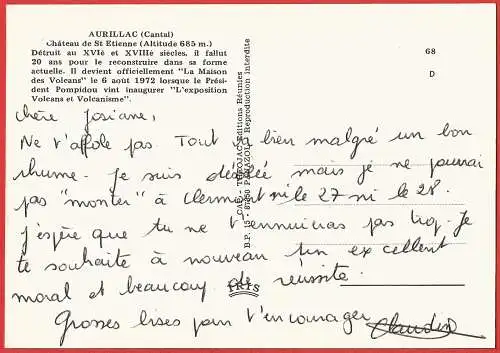 [Ansichtskarte] Cantal - Aurillac : Das Schloss Saint-Etienne ( Château - Castle ). 