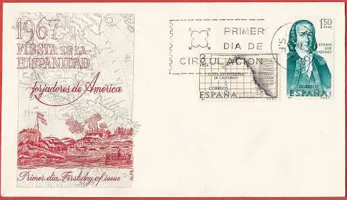 Spanien (Espagne) FDC 1967 - Mi 1715/16 - YT 1482/83 - Die Eroberer des Amerika ( Conquistadors - The conquerors of America ) 