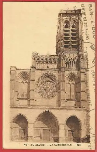 [Ansichtskarte] Frankreich - Aisne : Soissons Kathedrale / Cathédrale / Cathedral. 