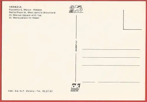 [Ansichtskarte] Italien - Venedig : Markusplatz im Nebel. 
