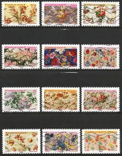 Frankreich (France) 2021 - Mi 7887/98 - YT Ad 1989/2000 - Blumenmuster ( Motifs floraux - Floral patterns ) Komplette serie
