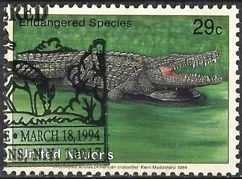 ONU New York (Nations-Unies) 1994 - Mi 665 - YT 653 - Krokodil ( Crocodile )