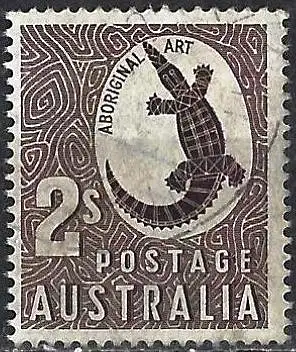 Australia (Australie) 1948 - Mi 186 - YT 160 - Kunst der Aborigines : Krokodil ( Art aborigène : Crocodile ) 