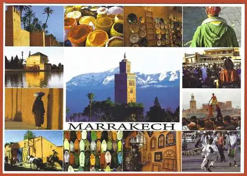 [Ansichtskarte] Marokko - Marrakesch : Verschiedene Ansichten. 
