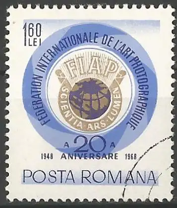 Rümanien (Roumanie) 1968 – Mi 2712 - YT 2414 - Vereinigung für fotografische Kunst ( Fédération d’art photographique )