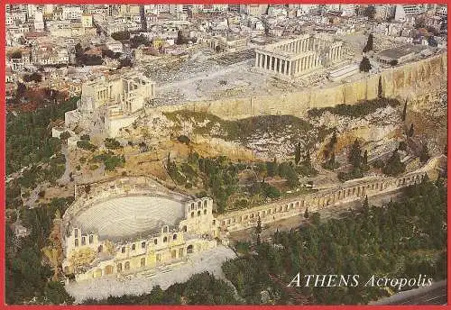 [Ansichtskarte] Griechenland : Athen: Luftaufnahme der Akropolis /
Grèce : Athènes : Vue aérienne de l’Acropole /
Athens: Aerial view of the Acropolis. 