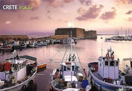 [Ansichtskarte] Griechenland : Kreta : Héraklion, der Fischerhafen /
Grèce : Crète : Héraklion, le port de pêche /
Greece : Crete : Héraklion, the fishing harbour. 