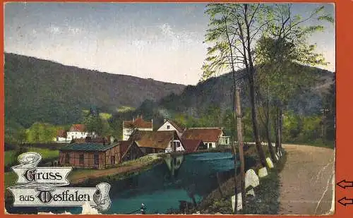 [Ansichtskarte] Deutschland - Landschaft - Gruss /
Allemagne - Paysage et salutations de Westphalie /
Germany : Landscape & Greeting from Westphalia. 