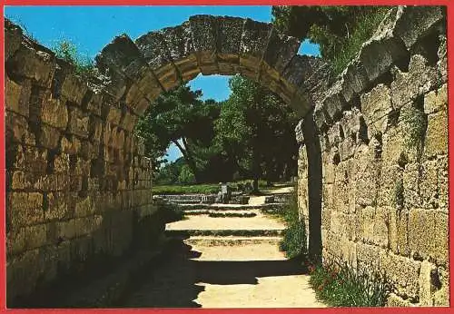 [Ansichtskarte] Griechenland : Olympia - Eingang des Stadiums /
Grèce : Olympie - Entrée du stade /
Greece : Olympia - Entrance to the stadium. 