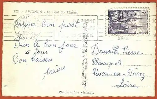 [Ansichtskarte] France Vaucluse ( 84 ) Avignon : Pont Saint-Bénézet
Frankreich : Brücke. 