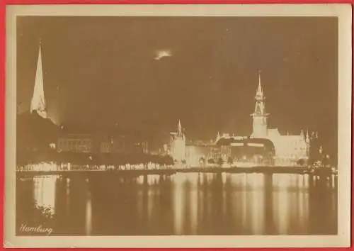 [Ansichtskarte] Deutschland - Hamburg bei Nacht ( Foto-Ansichkarte ) /
Allemagne - Hambourg de nuit /
Germany - By night. 