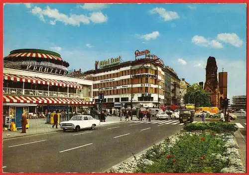 [Ansichtskarte] Deutschland - Berlin: Kurfürstendamm und Denkmal für Kaiser Wilhelm. 