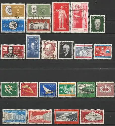 DDR (RDA) 1960 - Lot von 23 Briefmarken
