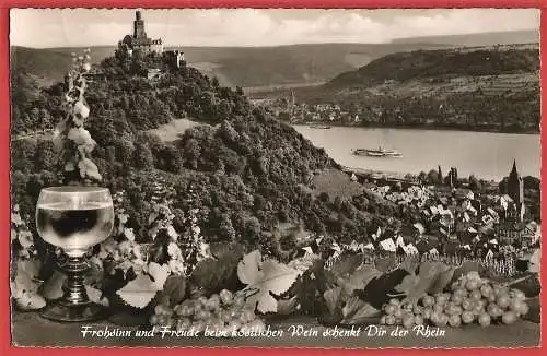 [Ansichtskarte] Deutschland - Braubach am Rhein : Weinberg und Schloss Marksburg /
Allemagne : Vignoble  et château Marksburg  /
Germany : Vineyard and castle. 