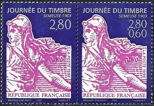 Frankreich (France) 1996 - Mi 3131C/32C - YT P2991 A - Tag der Briefmarke ( Journée du Timbre - Stamp Day ) MNH**