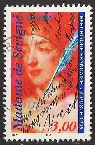 Frankreich (France) 1996 - Mi 3148 - YT 3000A - Europa CEPT : Madame de Sévigné, Schriftsteller ( Ecrivain - Writter ) 