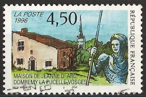 Frankreich (France) 1996 - Mi 3150 - YT 3002 - Haus der Jeanne d'Arc - Domremy-la-Pucelle