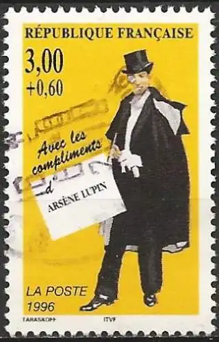 Frankreich (France) 1996 - Mi 3169 - YT 3026 - Helden der Kriminalromane : Arsène Lupin ( Héros du roman policier ) 