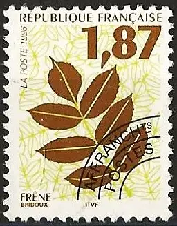 Frankreich (France) 1996 - Mi 3183 - YT 3040 - Vorausentwertete : Eichenblatt ( Préoblitéré : Feuille de chêne - Precancelled )