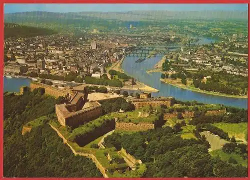 [Ansichtskarte] Deutschland : Koblenz - Festung Ehrenbreitstein und Deutsches Eck /
Allemagne : Coblence : Forteresse /
Germany : Fortress. 