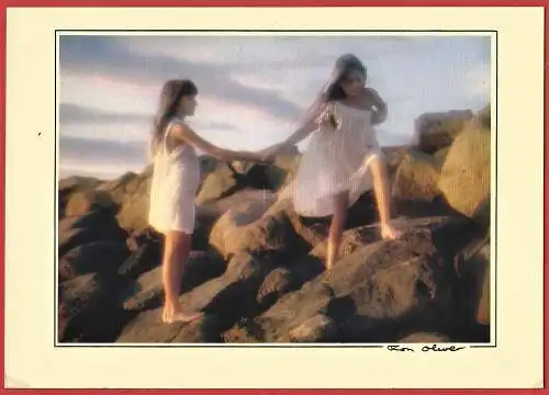 [Ansichtskarte] Foto von Kindern - "Künstlerische Unschärfe“ - Secrets von Ron Oliver Collection / 
Photo d'enfants en "Flou artistique " /
Photo children  "Soft Focus". 