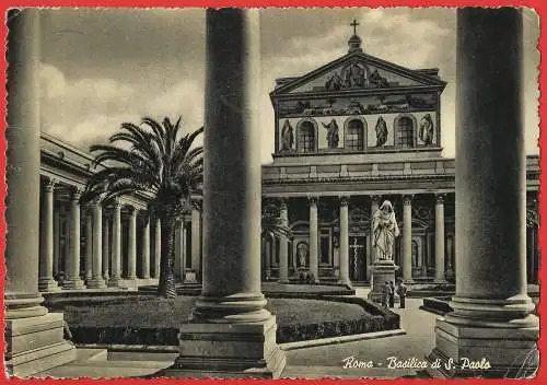 [Ansichtskarte] Italien, Rom : Die Paulus Kirsche / 
Italie, Rome : Basilique St. Paul. 