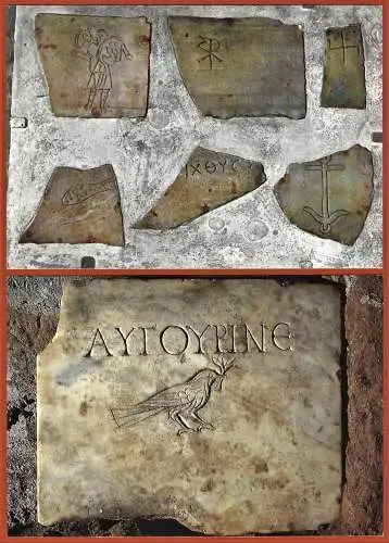 [Ansichtskarte] Italien, Rom : Katakomben des Heiligen Callistus / 
Italie , Rome : Catacombes de Callisto

Zvei Postkarten. 