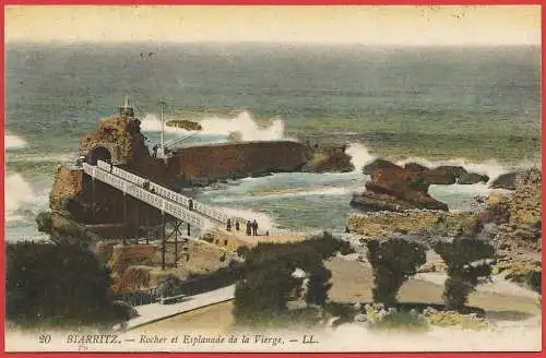 [Ansichtskarte] Pyrénées Atlantiques - Biarritz : Esplanade de la Vierge. 