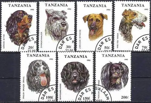 Tansania 1993 - Mi 1599/1605 - YT 1421/27 - Hund - Komplette Serie ( Chien / Dog )
