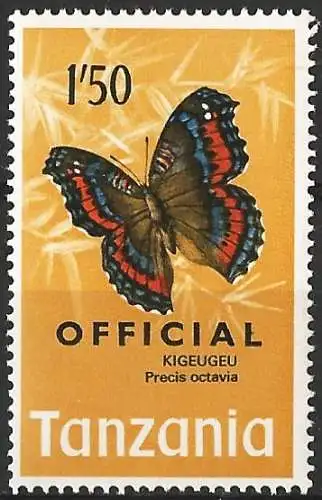 Tansania 1973 - MI D 24 - YT S 24 - Schmetterling ( Diensmarke ) MNH 