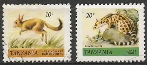 Tansania 1980 - Mi 161/62 - YT 163/64 - Tierwelt - MNH 