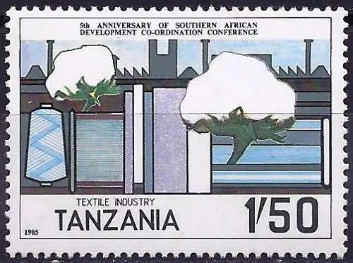Tansania 1985 - Mi 254 - YT 259 - Textilindustrie - MNH 