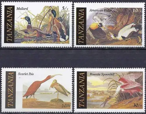 Tansania 1986 - Mi 315/18 - YT 277/80 - Vögel - MNH ( Komplette Serie )