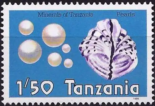 Tansania 1986 - Mi 319 - YT 280A - Mineralien : Perlen aus Tansania - MNH 
