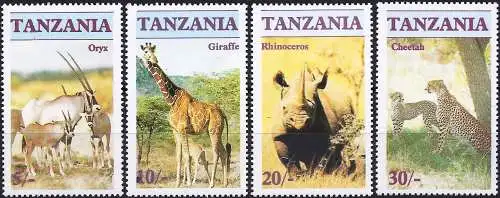 Tansania 1986 - Mi 328/31 - YT 285/88 - Tierwelt - MNH ( Komplette Serie )