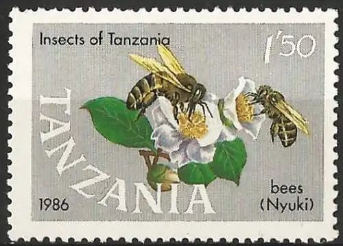 Tansania 1987 - Mi 399 - YT 321 - Insekten : Bienen - MNH