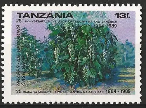 Tansania 1990 - Mi 660 - YT 555B - Reben - MNH