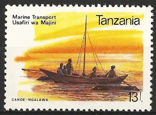 Tansania 1990 - Mi 731 - YT 541 - Kanu - MNH