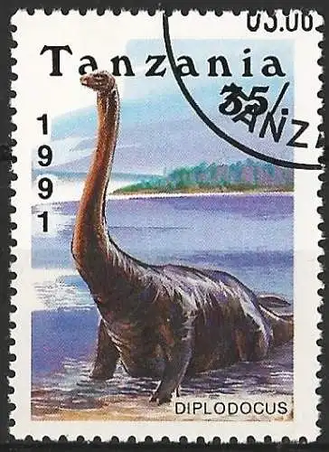 Tansania 1991 - Mi 858 - YT 718 - Dinosaurier : Diplodocus