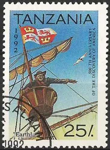 Tansania 1992 - Mi 1300 - YT 1175 - Entdeckung Amerikas