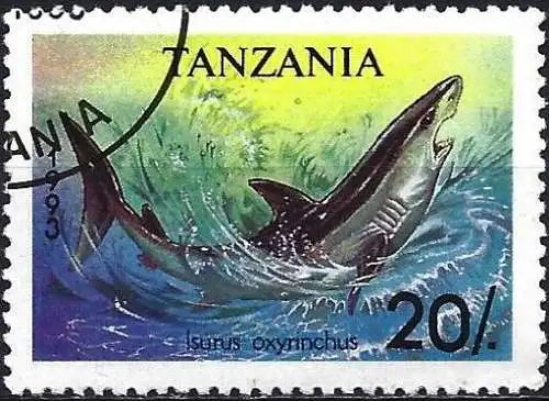 Tansania 1993 - Mi 1583 - YT 1428 - Haifisch ( Requin / Shark )