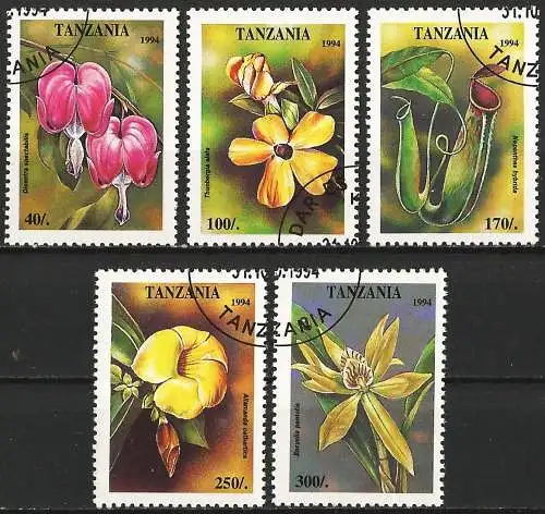 Tansania 1994 - Mi 1880... - YT 1702... - Tropische Blumen ( Fleurs tropicales - Tropical flowers )