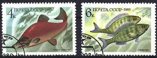 Russland 1983 - Mi 5246 - YT 5017/18 - Fische ( Poissons - Fishes )
