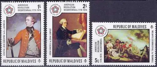 Malediven 1976 - Mi 642... - YT 592... - 200 Jahre Unabhängigkeit der USA  ( American Bicentenary ) MNH**